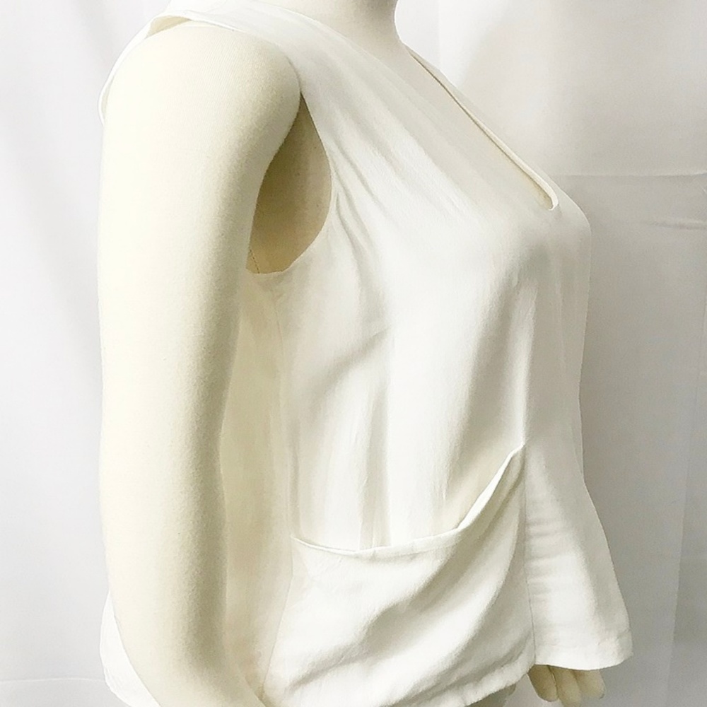 Zara Basic Collection V Neck Lined Top - image 2